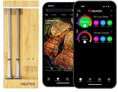 Meater Pro Duo: termometro digitale intelligente | resistenza a 550 °C | grande raggio | precisione certificata | barbecue, forno, friggitrice | 50+