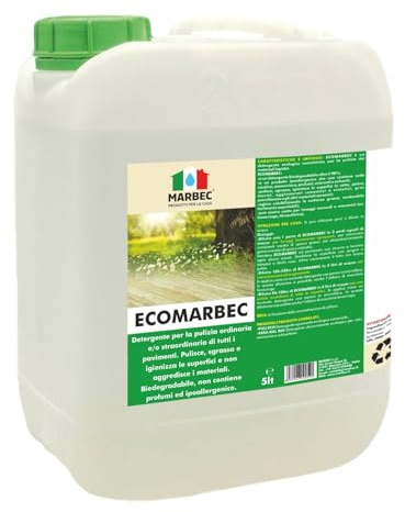 MARBEC ECOMARBEC 5LT Detergente concentrato senza profumo per la pulizia dei pavimenti interni ed esterni.