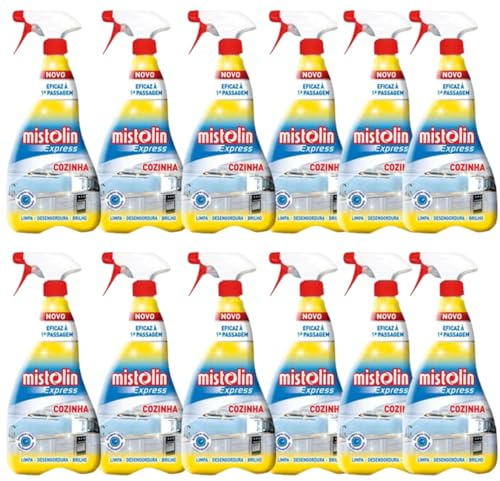 Mistolin Express Cocina – Pack de 12 | Potente Desengrasante Multiusos para Cocina | Elimina Grasa y Suciedad al Instante | Sin Aclarado y con Fragancia Duradera