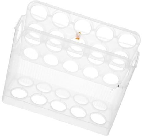 Cabilock Boîte à Œufs Réfrigérateur Plastique Robuste Organisateur à Bascule pour Rangement Pratique et Gain de Place Boîte de Stockage Réutilisable et pour Cuisine
