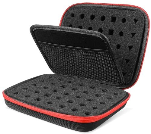 FUNNETOYU Bolsa para Dados de 20X16X6 CM Separador Interno Material Compuesto Resistente Estuche Organizador Portátil Cremallera para Juegos de Mesa y rol Almacenamiento Seguro y