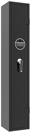 LIRHIQYGF Armoire à fusils pour 3 Armes Longues, H138×L25×P25cm | Coffre-fort pour fusils et pistolets, Accès rapide, Rangement sécurisé armes/munitions