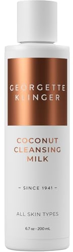 Georgette Klinger Coconut Cleansing Milk - Natural Face Wash for Women, Gentle Makeup Remover that Restores Moisture with Nutrient-Rich Coconut Oil, Vegan for All Skin Types - 6.7 oz