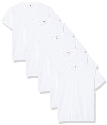 Fruit of the Loom Men's T-Shirt Original V-neck Tee, 5 Pack
