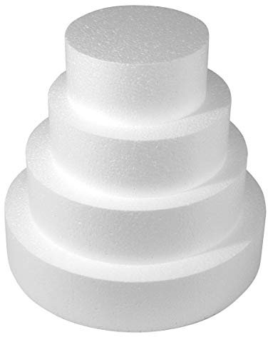 Idea party Base per Torta Circolare in Polistirolo Altezza 7,5 cm Cake Desing (Diametro 10)