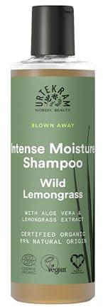 Urtekram Shampoo - Wild Lemongrass - Intense Moisture - 250 ml, Vegan, Biologisch, Natürlichen Ursprungs