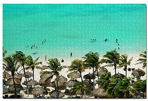Palm Beach Aruba Puzzle 1000 Teile Spiel Kunstwerk Reise Souvenir Holz