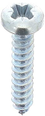 Viti a lamiera con testa in acciaio inox A4 cilindrico bombata Pozidrive, 3,5 x 19 mm, DIN 7981, zinco bianco, confezione da 55