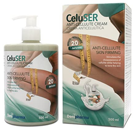 CELUSER CREMA ANTICELULÍTICA - Crema reductora anticelulítica reafirmante 500 ml - Reduce y previene la acumulación de grasa en piernas caderas abdomen y brazos - Resultados en 20 dias