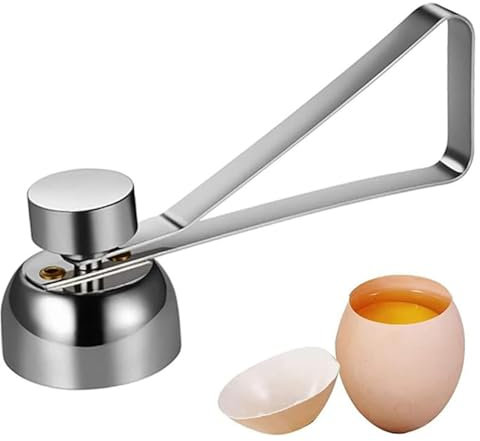 Shell Opener Stainless Steel Egg Topper Cutter Handheld Egg Cracker Tool Eggs Separator Cracker for Raw Soft Hard Boiled Egg