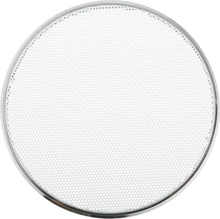 QUARKZMAN Grille De Protection Universelle pour Voiture Haut-Parleur De 4 Pouces, en Maille Ronde, Ton Argenté avec Revêtement en Fer Pièce Automobile, Blanc - Pack De 1