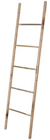 Mi Dekor - Toallero de Bambu - 5 Barras, Color Natural, Ecológico, Toallero Decorativo, Soporte Perchero, Toallero para Exteriores e Interior (190x50cm)