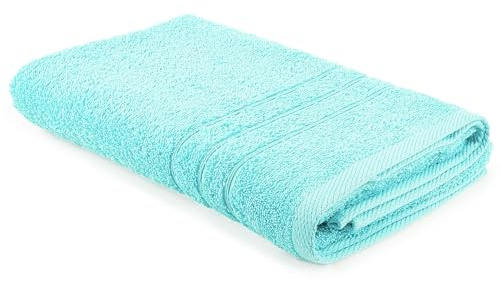 CASTMA - Toalla de Baño Gama Colors - Toalla de Rizo 100% Algodón - Suavidad y Alta Absorción - Tamaño 100 x 140 cm - Gramaje 400 gr/m² - Color Azul Celadón