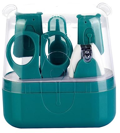 IWOWHERO Set De Cuidado De Para Bebés Cortaúñas Ergonómicas Kit De 5 Piezas Estuche