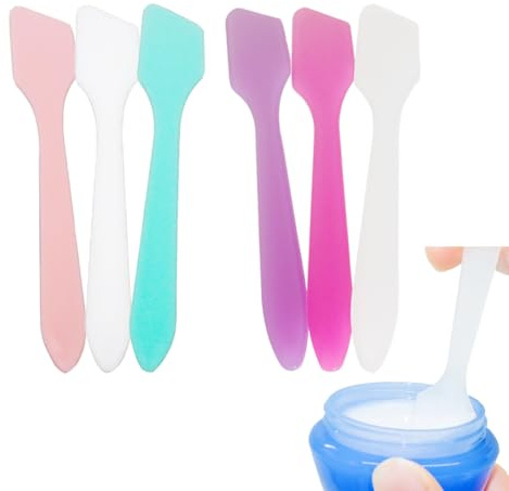 Wopanxye 120 espátulas cosméticas de plástico, aplicador, mini cuchara, espátula para crema, máscara cosmética, pequeña espátula cosmética, herramienta para donar maquillaje, espátulas, multicolor