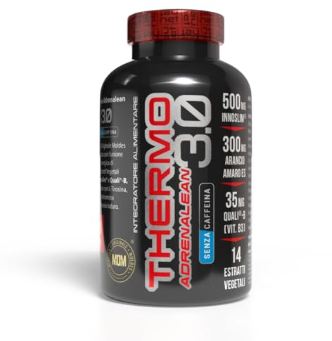 NET Integratori THERMO ADRENALEAN 3.0 senza caffeina - 90 cpr - Integratore Termogenico senza Stimolanti per Accelerare il Metabolismo