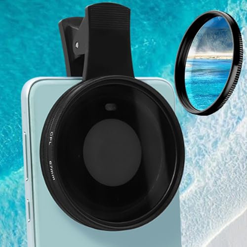 HUSHAX Mobile Phone Lens, Camera Lens Kit, Macro Wide-Angle Fisheye Lens, Radial Filter Clip On, High-Definition Clip On Camera, Suitable For Iphone, Samsung, And Most Android Smartphones