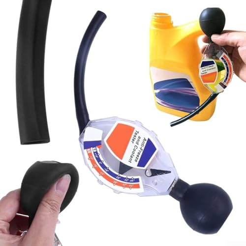 Antifreeze Tester for Coolant Density Measurement | Dial Type Hydrometer with Dual °C/°F Calibration | Freezing and Boiling Point Testing Tool, Port