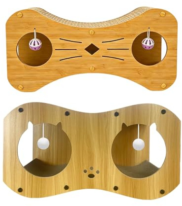 Casa de Juegos para rascar, casa rascadora Tipo para, diseño Atractivo con Dos Niveles, Adorable Centro de Almohadillas para rascar de cartón, salón para Gatos con Estilo Moderno, Divers
