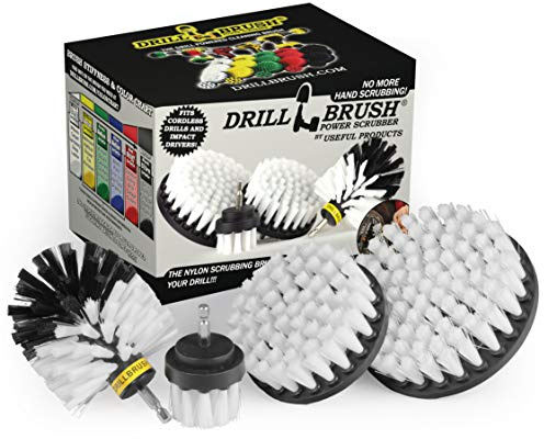 Interior Car Detailing Drill Brush Set - Soft Bristle Power Scrubber Attachments for Cleaning Car, Truck, Upholstery, Carpet, Leather, Seats, Wheels, Rims, Dash, Console, & Trim - Nylon Auto Scrubber