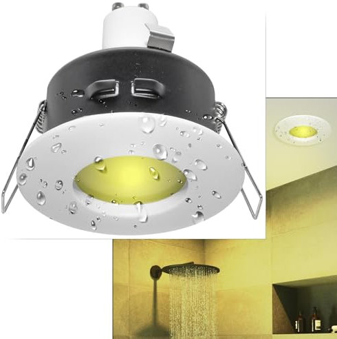 Spot LED cabine de douche 6 W hammam chromothérapie IP65 GU10 lampe RGBW 6000 K Blanc