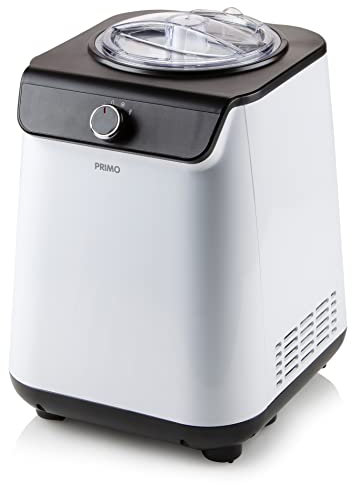 PRIMO PR401IM Sorbetière – Sorbetière – Autocongelación – Con compresor – 1,2 l – Blanco/Negro