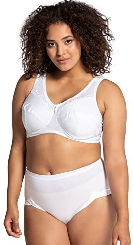 Ulla Popken Women's Entlastungs-BH, Cup C-G Relief Bra, White, 56C
