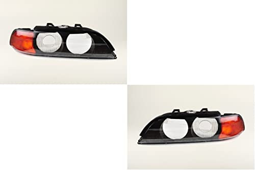 Johns, Scheinwerfer Satz passend für BMW 5er Scheinwerferglas E39 11/95-08/00 vorne Set links & rechts
