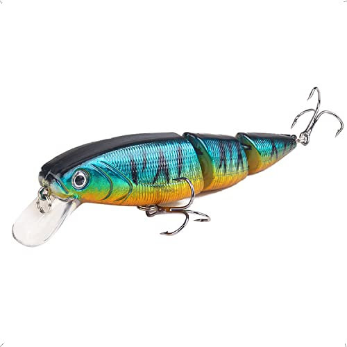 piber pez cebo artificial como cebo de pesca | cebo artificial para la pesca de depredadores | wobbler multipieza | de 3 piezas para un movimiento realista | 1 paquete (1 x 15 g)