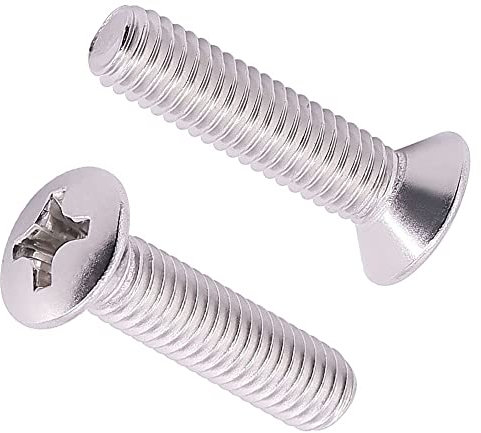 M4-0.7 x 12mm (80 pcs) Oval Head Phillps Drive Machine Screws, Cross Recessed Machine Screws with Slightly Raised Countersunk Head, 304 Stainless Steel 18/8, GB820