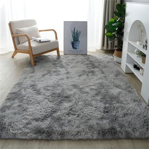 Treer Morbido Tappeto Salotto Moderno Pelo Corto Tappeti per Soggiorno Tappeti per Interni Ultra Morbidi Tappeti,Adatto per Divano Camera da Letto Home Decor (140x200cm,Grigio Chiaro)
