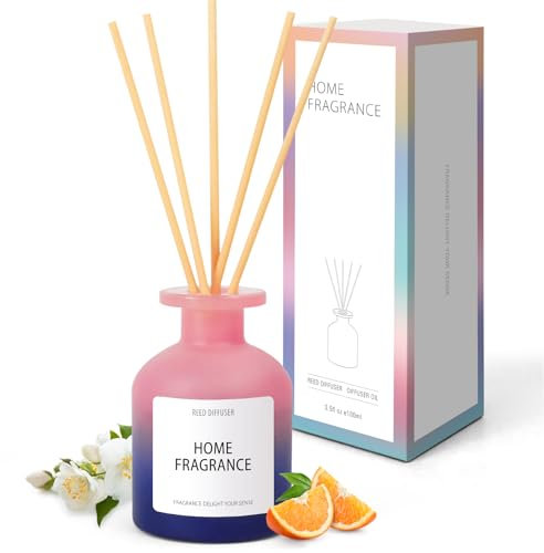 Scent-Hi Profumatore per Ambienti Bastoncini, Diffusore Profumato Fragranza a Lunga Durata 100ml con 6 Diffusore Bastoncini di Aromi, Profumatore Casa, Fragranza Ambiente, Regalo Donna