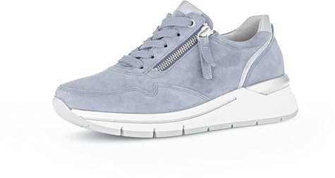 Gabor Damen Low-Top Sneaker, Frauen Halbschuhe,Komfortable Mehrweite (H),Turnschuhe,Laufschuhe,schnürschuhe,Nautic/Aqua,40.5 EU / 7 UK