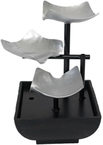 Warmhm 1pezzi Fontana Decorativa Metallo Con Cascata Per Scrivania Decorazione Minimalista Per Interni Perfetta Per Ufficio e Casa Aggiunge e Atmosfera Rilassante