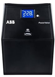 ABB PowerValue 11LI Up Sistema de alimentación ininterrumpida (UPS/SAI) Línea interactiva PowerValue 600 VA (4NWP100170R0001), 2 Minutos, Negro
