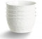 AmiCera Cearmic Bowl Set of 4, Dessert Bowls 300ml, Small White Cereal Bowls with Hand-Hammered Finish for Serving Soup Rice Porridge Breakfast, Safe for Microwave Oven Dishwasher (White)