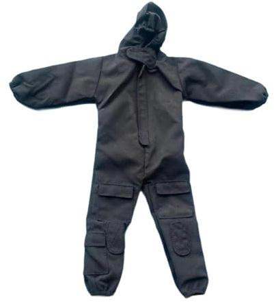 Milageto Jumpsuit Miniatura para Figura Masculina 1/6 Mono de Trabajo para Muñeco Articulado Uniforme de Manga Larga Suave Adecuado para