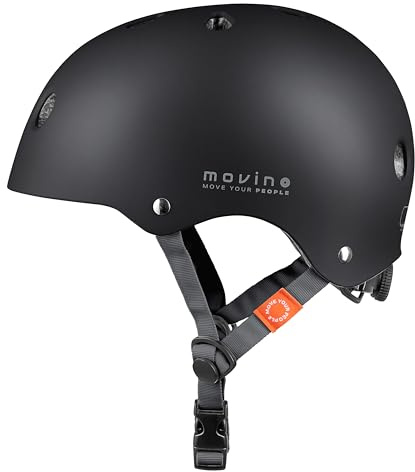 Movino Element cykelhjälm för barn och ungdomar – justerbar 55-58 cm, storlek M – ABS och EPS, 11 ventilationsöppningar – för cykel, inlines, sparkcykel och skateboard
