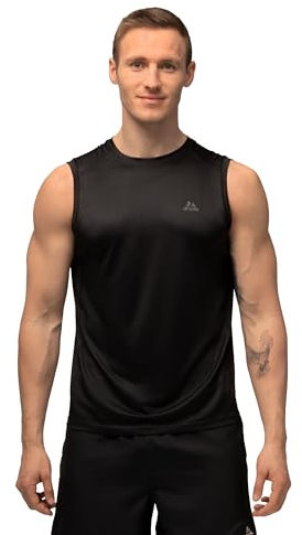 DANISH ENDURANCE Men's Classic Recycled Polyester Tank Top, 1 Pack (Schwarz, XL)
