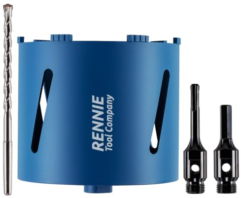 182mm x 150mm Long Diamond Core Drill Bit Set Includes SDS Adapter, Hex Shank Adapter & Centre Drill Bit. To Be Used In Concrete Masonry Brick Block Stone Granite Diamond Drill Bit Core Accessories