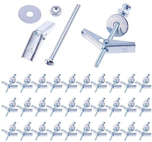 Sweet Juego de pernos de palanca y tuerca de mariposa, kit surtido, arandelas para colgar artículos pesados