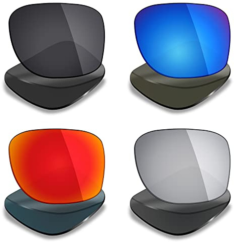 Mryok 4 Paar polarisierte Ersatzgläser für Costa Del Mar Tybee Sonnenbrille – Stealth Black/Fire Red/Ice Blue/Silver Titan, mehrfarbig, Einheitsgröße