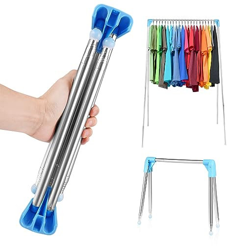 Portable Clothes Drying Rack Folding,Travel Clothes Airer Indoor Outdoor,13-28inch Foldable Clothes Rail,Clothes Horse for Home Laundry Camping Travel Outdoor