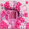 Pink Balloon Arch Kit - 120 Metallic Pink Latex Balloons - Party Garlands for Girls' Princess Theme Birthday, Baby Shower, Engagement, Wedding, Anniversary