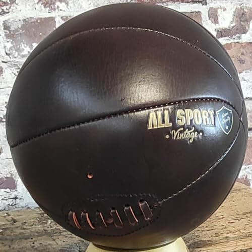 ALL SPORT VINTAGE - Balón de Baloncesto - T7 - Cosido a Mano - Marca Francesa