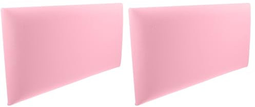 BESTonZON 2 unids bolsa suave anticolisión panel acolchado dormitorio pared anticolisión relleno niños PVC rosa