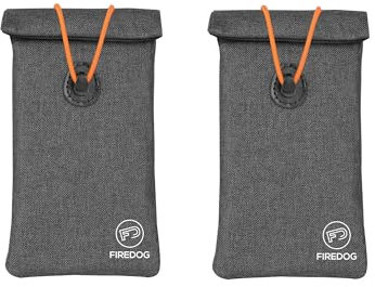FIREDOG 2 Pack Faraday Pouch for Car Keys and Smartphone, Key Signal Blocking Bag, Anti Theft Car Protection, Keyless Entry Fob Signal Blocking Bag (Grey)