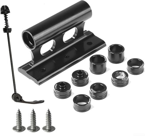 Lot de 2 kits de support de fourche de vélo pour un transport sûr compatible avec fourches de 20 x 110 mm (noir)