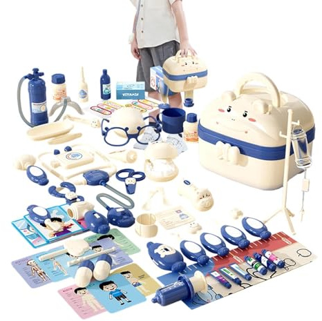 Set medico per bambini, set da gioco con valigetta, set medico per giochi di ruolo, luce e suono, per il gioco di ruolo