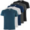 ALPIDEX Men's T-Shirts Pack of 5 with Round Neck, Plain Size S M L XL XXL 3XL 4XL 5XL, Size:XL, Colour:Water